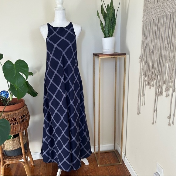 Assembly Sleeveless Printed Maxi Dress in Navy Blue sz XS - Picture 1 of 6